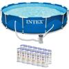 image:imageIntex 12ft x 30in Metal Frame Round Pool amp Replacement Cartridge 12 Pack