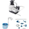 image:imageIntex 2100 GPH Sand Filter Pump Automatic Timer Device Bundled with Deluxe Maintenance Kit and WallMounted Surface Skimmer for Above Ground Pools