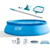 image:imageIntex 26165EH 15Foot x 42Inch Easy Setup Portable Inflatable Outdoor Above Ground Round Swimming Pool Set with Ladder Filter Pump Cover and Cleaning Maintenance Kit with Vacuum Skimmer amp Pole