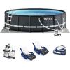 image:imageIntex 26325EH Ultra XTR 16ft x 48in Above Ground Swimming Pool Set with Sand Filter Pump Inflatable Lounge Pool Recliners 2Pack and Inflatable Beverage Cooler