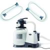 image:imageIntex Above Ground Pool Sand Filter Pump Bundled with Replacement Hose Digital Timer and One Hydro Aeration Technology for Outdoor Use