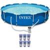 image:imageIntex Metal Frame Durable Round Above Ground Pool Set with Cartridge Filter Swimming Pool Pump 6 Type A Filters and Drain Plug