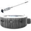 image:imageIntex Rechargeable Handheld Above Ground Pool Vacuum Cleaner with 2 Brush Heads and PureSpa Plus 4 Person Bubble Massage Inflatable Hot Tub Greywood