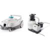image:imageIntex ZX100 Auto Pressure Side Pool Cleaner with Hose and Converter and 2100 GPH Above Ground Pool Sand Filter Pump with Automatic Timer