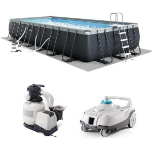 image:imageINTEX 26363EH Ultra XTR 24ft x 12ft x 52in Above Ground Swimming Pool Set with Sand Filter Pump and Automatic Pool Floor Cleaner