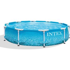 image:imageINTEX 28206EP 10Ft X 30In Beachside Metal Frame Above Ground Swimming Pool Pool Only Pump Not IncludedOriginal Packaging