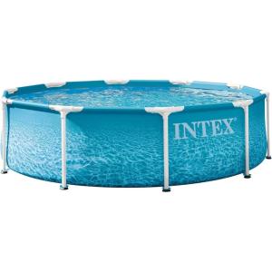 image:imageINTEX 28206EP 10Ft X 30In Beachside Metal Frame Above Ground Swimming Pool Pool Only Pump Not IncludedUpdated Packaging