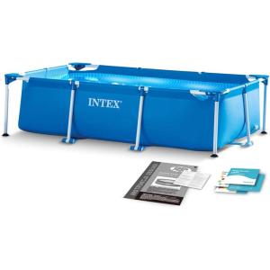 image:imageINTEX 28279EH Rectangular Frame Above Ground Swimming Pool Set 14ft x 33in  Includes 530 GPH Cartridge Filter Pump  SuperTough Puncture Resistant  Rust Resistant  1883 Gallon CapacityPool Only