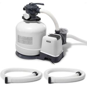image:imageINTEX 3000 GPH Above Ground Swimming Pool Sand Filter Pump with Automatic Timer with 2 Pack of 15 Diameter 1500 GPH Pump Replacement 59 Hoses