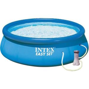 image:imageIntex 12 Foot by 30 Inch Easy Set Inflatable above Ground Swimming Pool with 530 GPH Krystal Clear Filter Pump for Children and Adults Blue