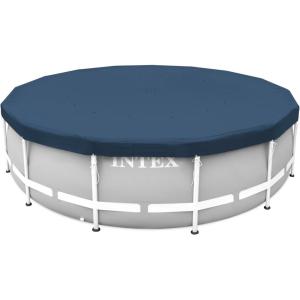 image:imageIntex 12FT X 8IN Round AllSeason Deluxe Winter Pool Cover for Above Ground Pool