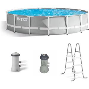 image:imageIntex 15 x 42 Prism Frame Above Ground Swimming Pool Set and Pool Filter Pump