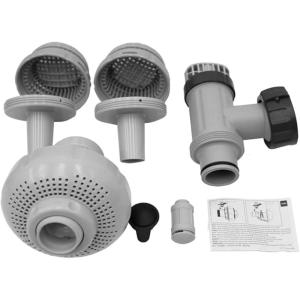image:imageIntex 26005E Above Ground Swimming Pool Inlet Air Water Jet Part Kit with Plunger Valve Strainer Connector Jet Nozzle Strainer Grid amp More