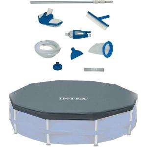 image:imageIntex Deluxe Maintenance Cleaning Kit amp 12Foot Round Frame Easy Set Pool Cover