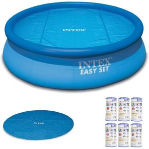 image:imageIntex Inflatable Round Pool 18 Round Solar Pool Cover amp Type A Filter 6 Pack