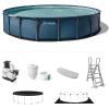 image:imageINTEX 28825EH 16ft X 52in UltraLuxe Premium Swimming Pool Set with Dual Sand Filter Pump and Saltwater System Pool Ladder Skimmer Pool Tray Pool Cover Water Analyzer TJoint LED Solar Light24 x 52