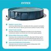image:imageINTEX 28825EH 16ft X 52in UltraLuxe Premium Swimming Pool Set with Dual Sand Filter Pump and Saltwater System Pool Ladder Skimmer Pool Tray Pool Cover Water Analyzer TJoint LED Solar Light24 x 52