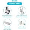 image:imageINTEX 28825EH 16ft X 52in UltraLuxe Premium Swimming Pool Set with Dual Sand Filter Pump and Saltwater System Pool Ladder Skimmer Pool Tray Pool Cover Water Analyzer TJoint LED Solar Light16 x 52