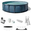 image:imageINTEX 28825EH 16ft X 52in UltraLuxe Premium Swimming Pool Set with Dual Sand Filter Pump and Saltwater System Pool Ladder Skimmer Pool Tray Pool Cover Water Analyzer TJoint LED Solar Light18 x 52