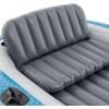image:imageINTEX 66324EP Excursion 4 Inflatable Boat Set Includes Deluxe 54in Aluminum Oars and HighOutput Pump  Adjustable Seats with Backrest  Fishing Rod Holders  4Person  1100lb Weight CapacityBlue