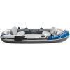 image:imageINTEX 66324EP Excursion 4 Inflatable Boat Set Includes Deluxe 54in Aluminum Oars and HighOutput Pump  Adjustable Seats with Backrest  Fishing Rod Holders  4Person  1100lb Weight CapacityGray