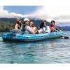 image:imageINTEX 66324EP Excursion 4 Inflatable Boat Set Includes Deluxe 54in Aluminum Oars and HighOutput Pump  Adjustable Seats with Backrest  Fishing Rod Holders  4Person  1100lb Weight CapacityBlue