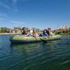 image:imageINTEX Seahawk Inflatable Boat Series Includes Boat Oars and HighOutput Pump  Fishing Rod Holders  Gear PouchDark Green