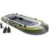 image:imageINTEX Seahawk Inflatable Boat Series Includes Boat Oars and HighOutput Pump  Fishing Rod Holders  Gear PouchDark Green