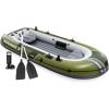 image:imageINTEX Seahawk Inflatable Boat Series Includes Boat Oars and HighOutput Pump  Fishing Rod Holders  Gear PouchDark Green