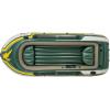 image:imageINTEX Seahawk Inflatable Boat Series Includes Boat Oars and HighOutput Pump  Fishing Rod Holders  Gear PouchLight Green