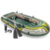 image:imageINTEX Seahawk Inflatable Boat Series Includes Boat Oars and HighOutput Pump  Fishing Rod Holders  Gear PouchLight Green