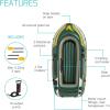 image:imageINTEX Seahawk Inflatable Boat Series Includes Boat Oars and HighOutput Pump  Fishing Rod Holders  Gear PouchLight Green