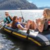 image:imageINTEX Seahawk Inflatable Boat Series Includes Boat Oars and HighOutput Pump  Fishing Rod Holders  Gear PouchLight Green