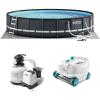 image:imageINTEX 26333EH Ultra XTR 20ft x 48in Above Ground Swimming Pool Set with Sand Filter Pump and Deluxe Automatic Vacuum Cleaner