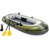 image:imageINTEX Seahawk Inflatable Boat Series Includes Boat Oars and HighOutput Pump  Fishing Rod Holders  Gear PouchDark Green