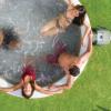 image:imageINTEX 28427EG PureSpa Bubble Massage Spa Set Outdoor Inflatable Portable Hot Tub Includes Energy Efficient Spa Cover Saltwater System Ready 6 Person 85in x 28in6 Person