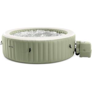 image:imageINTEX 28427EG PureSpa Bubble Massage Spa Set Outdoor Inflatable Portable Hot Tub Includes Energy Efficient Spa Cover Saltwater System Ready 6 Person 85in x 28in6 Person