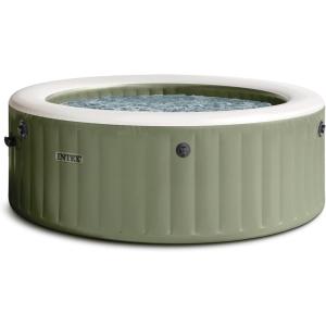 image:imageINTEX 28427EG PureSpa Bubble Massage Spa Set Outdoor Inflatable Portable Hot Tub Includes Energy Efficient Spa Cover Saltwater System Ready 6 Person 85in x 28in4 Person