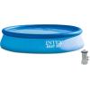 image:imageIntex 13 Ft x 32 in Easy Set Above Ground Inflatable Outdoor Swimming Pool Set with 530 GPH Krystal Clear Filter Pump amp Secure Vinyl Pool Cover Blue