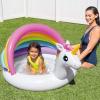 image:imageIntex 57113EP 50 Inch Unicorn Design Outdoor 1 to 3 Years Old Baby Swimming Pool with Soft Floor Bottom and Built In Sunshade Multicolor