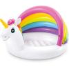 image:imageIntex 57113EP 50 Inch Unicorn Design Outdoor 1 to 3 Years Old Baby Swimming Pool with Soft Floor Bottom and Built In Sunshade Multicolor