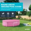 image:imageINTEX 28030E Pool Cover For 10ft Round Metal Frame Pools  Includes Rope Tie  Drain Holes  10in Overhang  Snug Fit