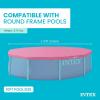 image:imageINTEX 28030E Pool Cover For 10ft Round Metal Frame Pools  Includes Rope Tie  Drain Holes  10in Overhang  Snug Fit