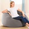 image:imageIntex 66505EP Beanless Bag Inflatable Lounge Chair Corduroy Textured Flocking  Durable Vinyl  Folds Compactly  220lb Weight Capacity  45 x 45 x 28Grey