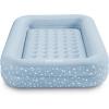 image:imageIntex 66811EP Inflatable Kidz Travel Bed Set Includes Hand Pump and Carry Bag Removable Mattress Quick Inflation Indoor Use 42in x 66in x 10in Beige Color with Star Print FrameBlue