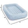 image:imageIntex 66811EP Inflatable Kidz Travel Bed Set Includes Hand Pump and Carry Bag Removable Mattress Quick Inflation Indoor Use 42in x 66in x 10in Beige Color with Star Print FrameBlue