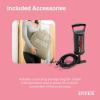 image:imageIntex 66811EP Inflatable Kidz Travel Bed Set Includes Hand Pump and Carry Bag Removable Mattress Quick Inflation Indoor Use 42in x 66in x 10in Beige Color with Star Print FrameMint Green