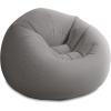 image:imageIntex 66505EP Beanless Bag Inflatable Lounge Chair Corduroy Textured Flocking  Durable Vinyl  Folds Compactly  220lb Weight Capacity  45 x 45 x 28Grey