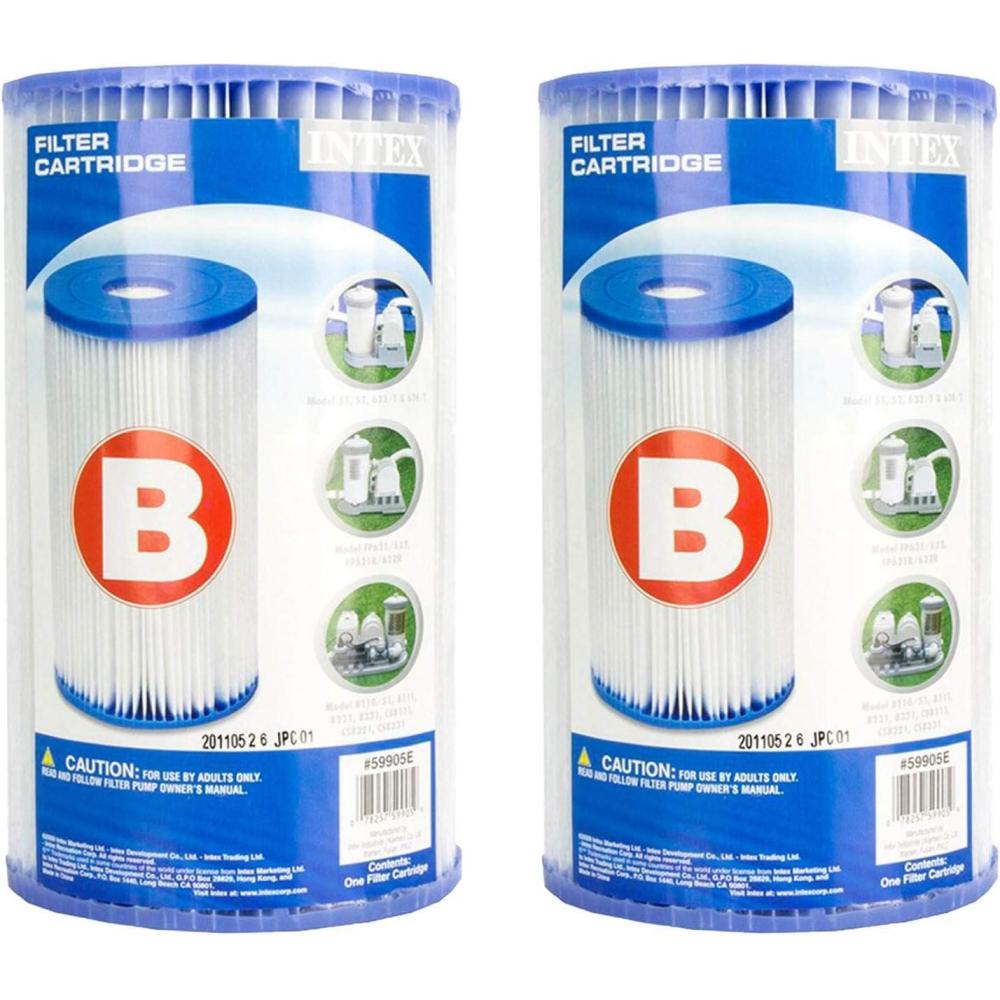 Intex Easy Set Type B Replacement Filter Cartridge for Above Ground ...