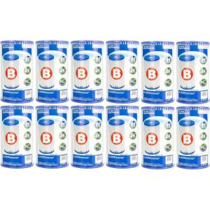 image:imageIntex Easy Set Type B Replacement Filter Cartridge for Above Ground Outdoor Swimming Pools with Dacron Paper for Ultimate Filtration 9 Pack12 Pack
